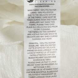 Pre Owned Self-Portrait White Crystal Embellished Ribbon Lace Mini Dress XS