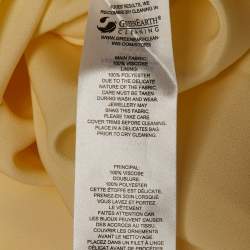 Pre Owned Self-Portrait Yellow Vintage Floral Satin Embellished Maxi Dress M