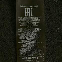 Pre Owned Self-Portrait Black Sequin Tweed Knit Bow Mini Dress M