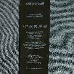 Pre Owned Self-Portrait Blue Denim Top & Skirt Set S