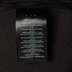 Pre Owned Self-Portrait Black Bead Embellished Jersey Ruffled Jumpsuit M