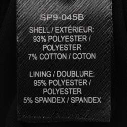 Pre Owned Self-Portrait Black Guipure Lace & Organza Trim Pleated Adeline Dress L