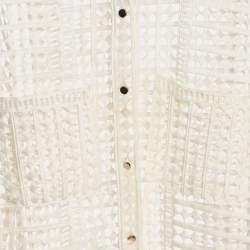 مملوكة مسبقًا Self-Portrait White Crochet Cutout Cardigan L