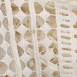 مملوكة مسبقًا Self-Portrait White Crochet Cutout Cardigan L