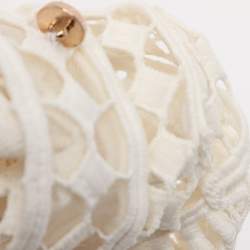 مملوكة مسبقًا Self-Portrait White Crochet Cutout Cardigan L