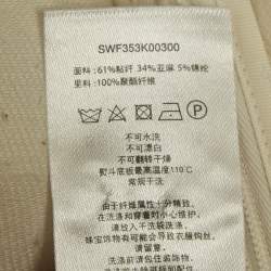 Pre Owned Self-Portrait Cream Linen Blend Playsuit M