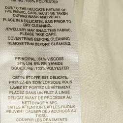 Pre Owned Self-Portrait Cream Linen Blend Playsuit M