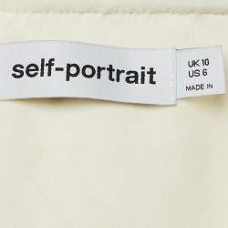 مملوكة مسبقًا فستان جاكيت ميني بوقِل معدني كريمي سيلف بورتريه ميديوم