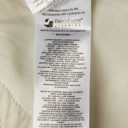 مملوكة مسبقًا فستان جاكيت ميني بوقِل معدني كريمي سيلف بورتريه ميديوم