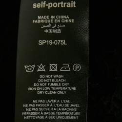 Pre Owned توب سيلف بورتريه أسود بتفاصيل خرز وتول ودانتيل مقاس صغير - إكس صغير