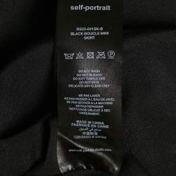 مملوكة مسبقًا Self-Portrait Black Lurex Tweed Cropped Jacket & Mini Skirt Set S