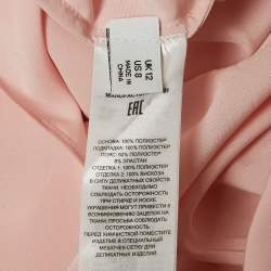 Pre Owned Self-Portrait Pink Guipure Lace Mini Dress M