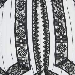 مملوكة مسبقًا فستان ميني سيلف بورتريه مخطط أحادي اللون كريب مناديل مقاس صغير