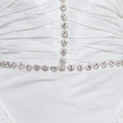 مملوكة مسبقًا Self-Portrait White Taffeta Diamante Trim Mini Dresses M