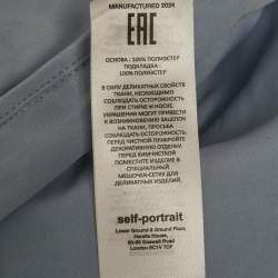 مملوكة مسبقًا Self-Portrait Blue Flower Lace Crystal Detail Mini Dress S