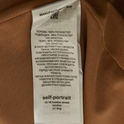 Pre Owned Self-Portrait Blue Embroidered Sequin Strapless Midi Dress S