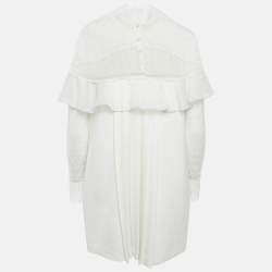 Pre Owned Self-Portrait Lace Trim Jersey Short DressM