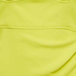 مملوكة مسبقًا فستان ميدي كريب سيلف بورتريه مطوي أخضر مقاس صغير (سمول)