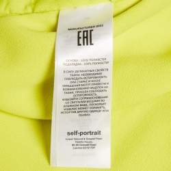 مملوكة مسبقًا فستان ميدي كريب سيلف بورتريه مطوي أخضر مقاس صغير (سمول)