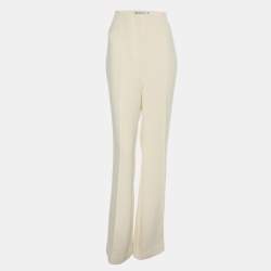 Pre Owned Self-Portrait Cream Crepe Palazzo Trousers M