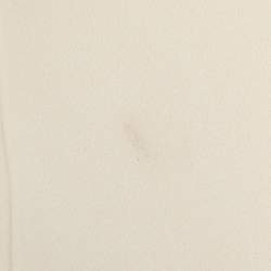 Pre Owned بنطلون واسع سيلف بورتريه قماش كريب كريمي مقاس متوسط (ميديم)