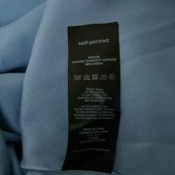 مملوكة مسبقًا Self-Portrait Blue Teardrop Guipure Lace Daphne Maxi Dress S