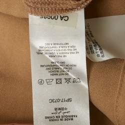 مملوكة مسبقًا فستان سيلف بورتريه برتقالي فاتح طبقات دانتيل جوبر تفاصيل فيونكة مقاس صغير