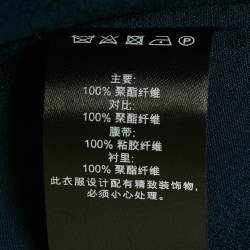 Pre Owned تنورة ميني سيلف بورتريه أزرق ترتر و شبكة مقاس متوسط - ميديم