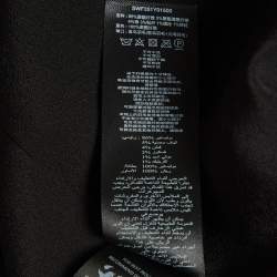 Pre Owned Self-Portrait Black Tweed Feather Trim Boucle Mini Dress XS