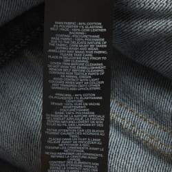 مملوكة مسبقًا Self-Portrait Blue Denim Crystal Trim Mini Dress M