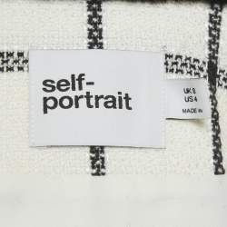 مملوكة مسبقًا جاكيت فرو توييد مربعات أوف وايت وبوكسر صغيرة سيلف بورتريه صغيّرة