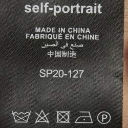 Pre Owned Self-Portrait Pink Guipure Lace Flared Midi Dress XS