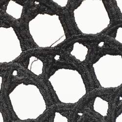 Pre Owned Self-Portrait Black Crepe and Lace Frill Asymmetric Jumpsuit L