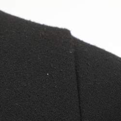 Pre Owned Self-Portrait Black Crepe and Lace Frill Asymmetric Jumpsuit L