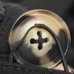 Pre Owned Self-Portrait Black Crepe and Lace Frill Asymmetric Jumpsuit L