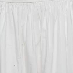 مملوكة مسبقًا Self-Portrait White Cotton Embroidered Midi Skirt S