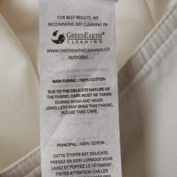 مملوكة مسبقًا Self-Portrait White Cotton Embroidered Midi Skirt S