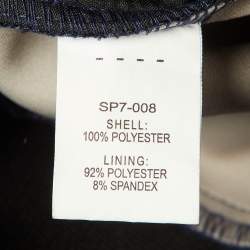 Pre Owned Self-Portrait Black/Navy Blue Lace & Crepe Jumpsuit M