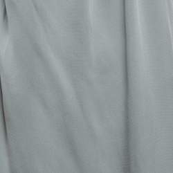 Pre Owned Self-Portrait Blue Lace Trim Crepe Off-Shoulder Long Dress S