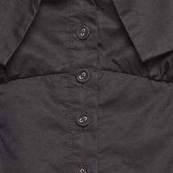 مملوكة مسبقًا Self-Portrait Black Cotton Embellished Off Shoulder Crop Top M