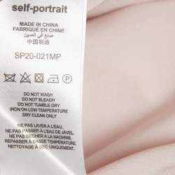 Pre Owned Self-Portrait Pastel Pink/Yellow Satin One Shoulder Mini Dress S