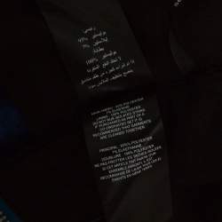 Pre Owned Self Portrait Peacock Blue Velvet Lace-up Cuff Belted High Waist Shorts S