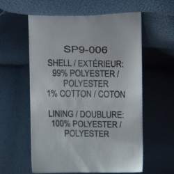 Pre Owned Self Portrait Blue Teardrop Guipure Lace Ruffled Daphne Midi Dress M