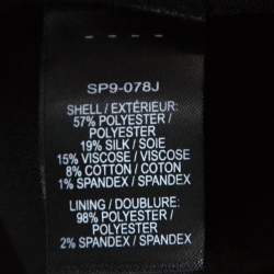 Pre Owned Self-Portrait Black & White Lace Bodice Bell Sleeve Jumpsuit M