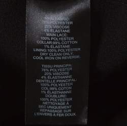 Pre Owned فستان سيلف بورتريت ميدي ياقة بيتر- بان قصة دانتيل أسود M