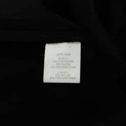 Pre Owned Self-Portrait Black Guipure Lace Peplum Detail Jumpsuit S