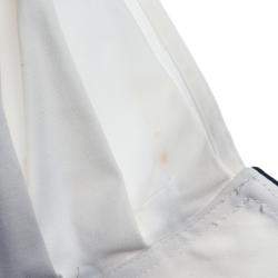 Pre Owned Self Portrait White Cotton One Shoulder Corset Belted Mini Dress S