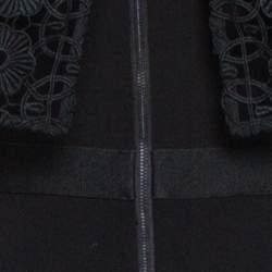 Pre Owned Self-Portrait Black Guipure Lace & Crepe Serena Jumpsuit S