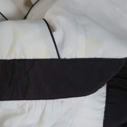 Pre Owned فستان سيلف بورتريه فسكوز أبيض بكشكشة حافة غير متساوية مقاس متوسط - ميديوم