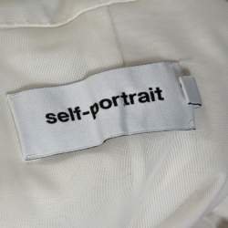 مملوكة مسبقًا فستان سيلف بورتر يت أوف شولدر قصير طبقات دانتيل أبيض مقاس وسط (ميديوم)